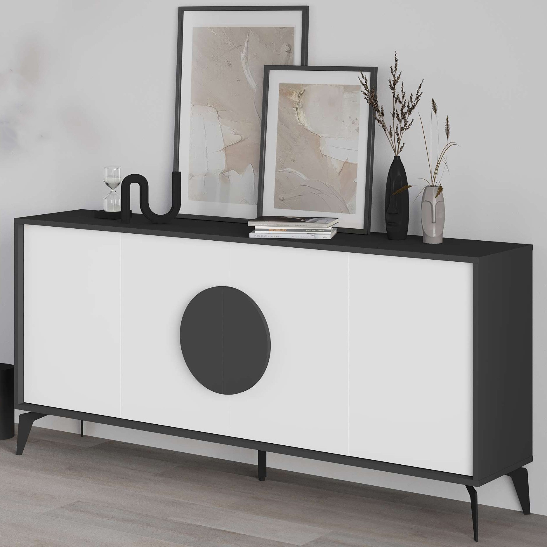 Gora Console 180cm Anthracite - White