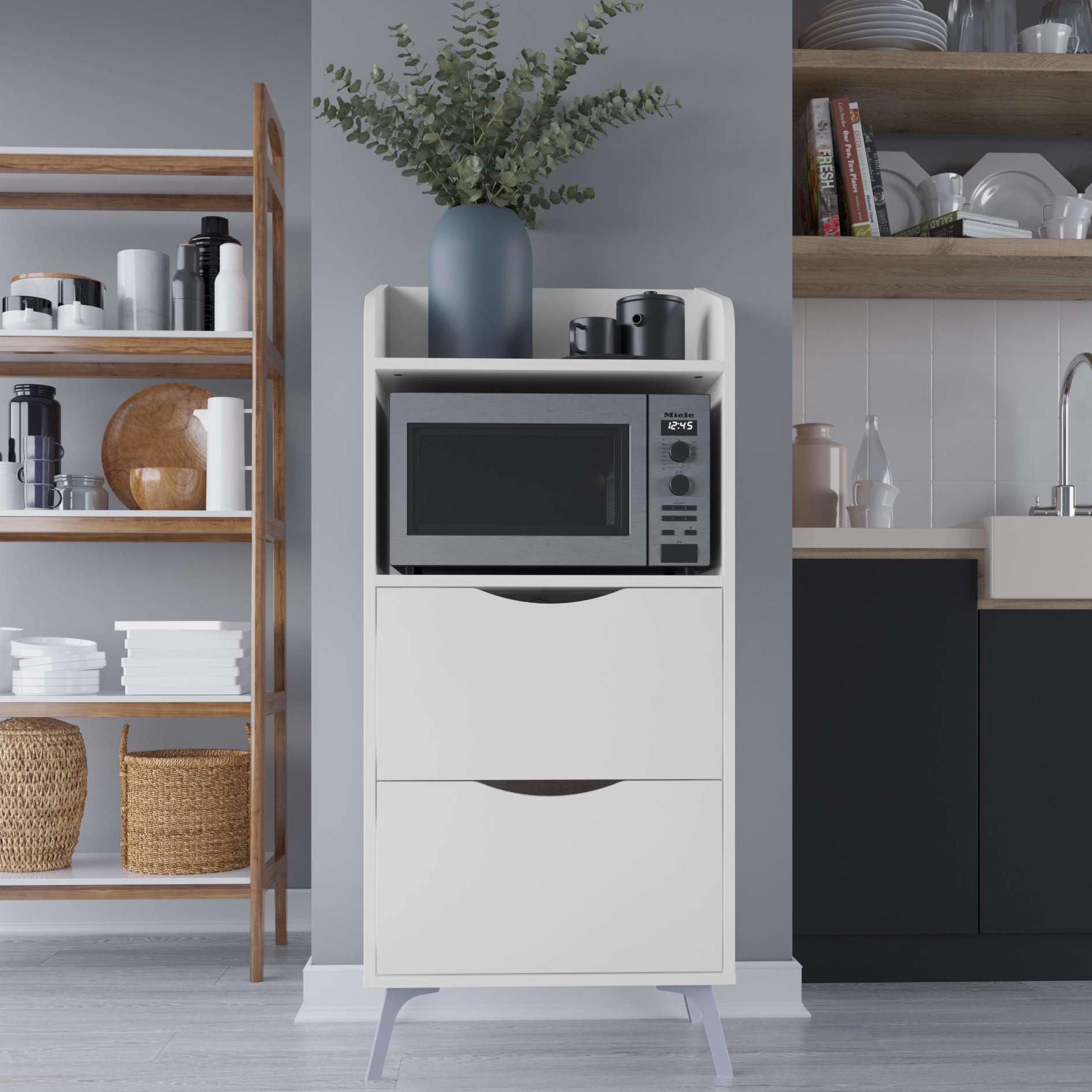 Gorki Multipurpose Cabinet White - White