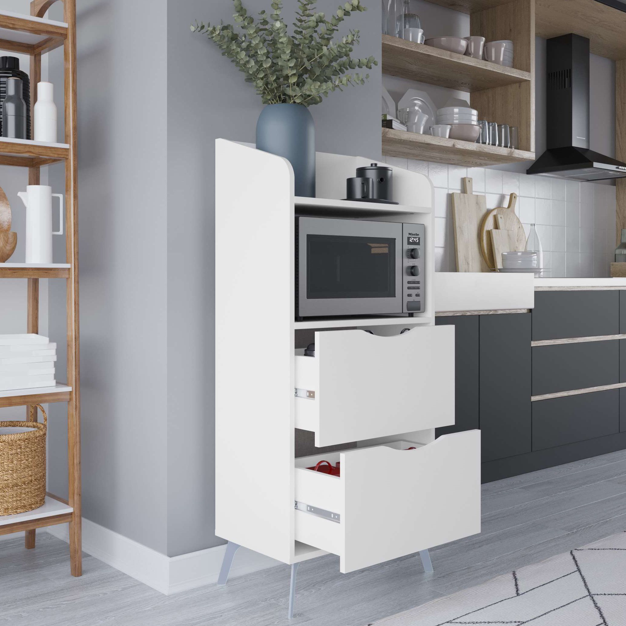 Gorki Multipurpose Cabinet White - White