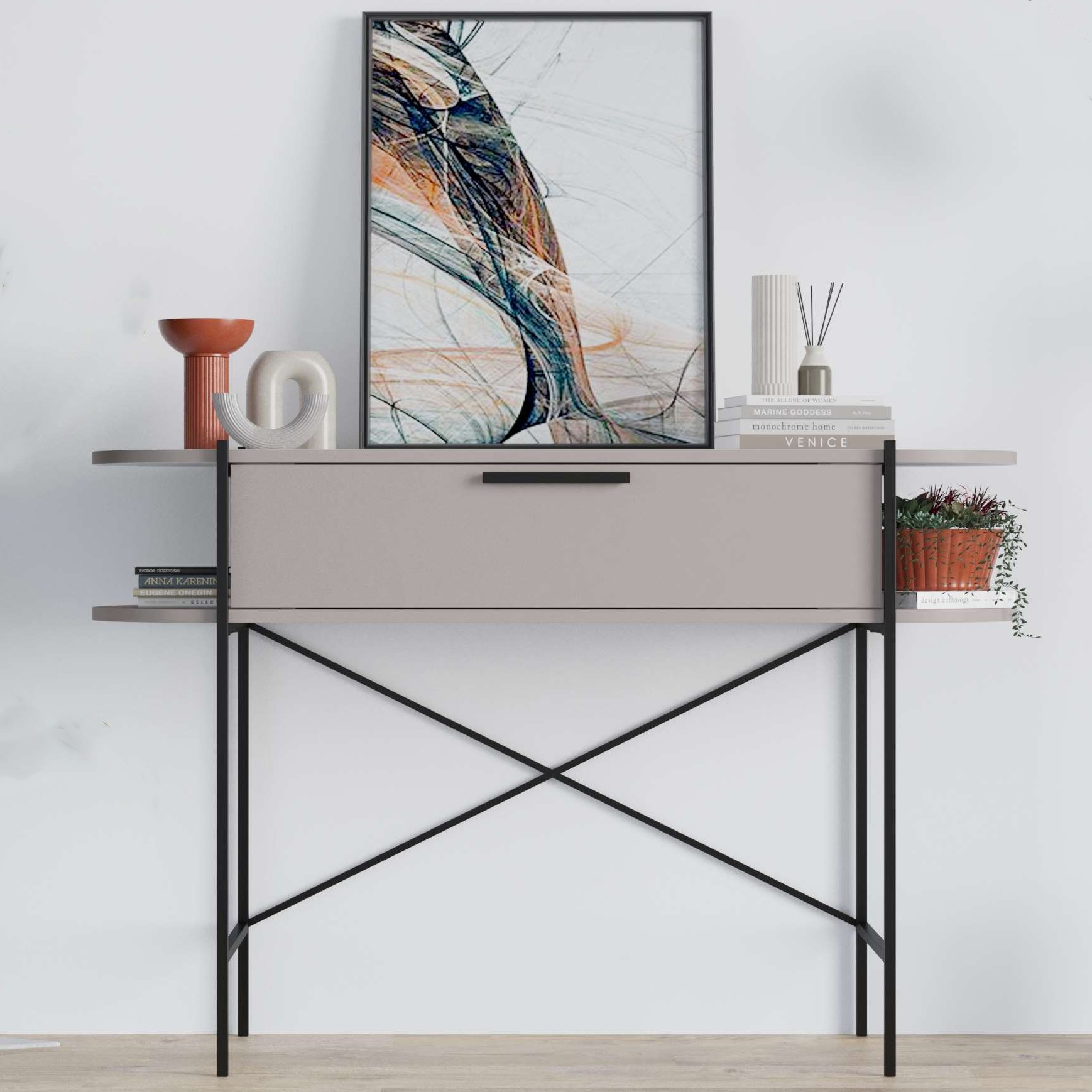 Otis Console Remastered Light Mocha - White