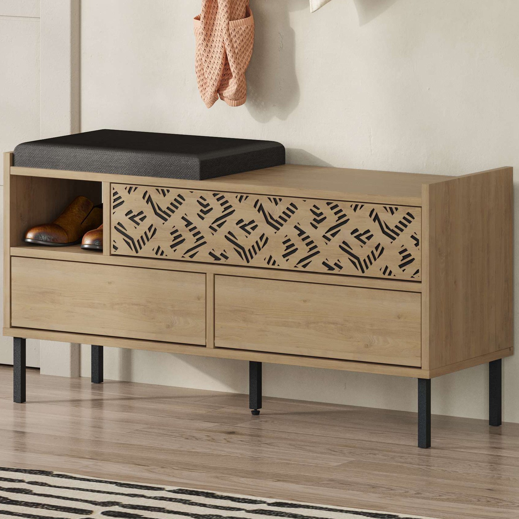 Heaton Shoe Bench Sapphire Oak