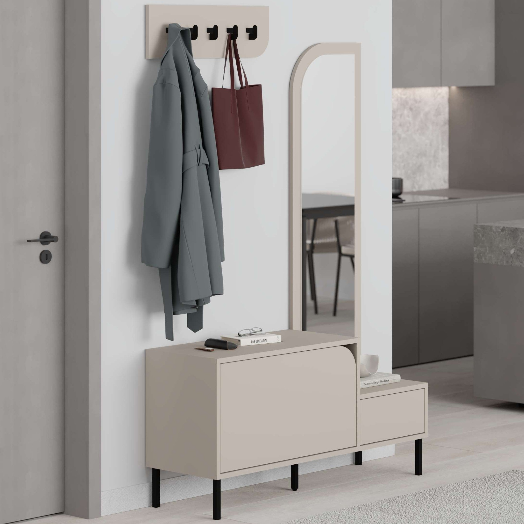 Mila Shoe Cabinet - Hanger Sandstone