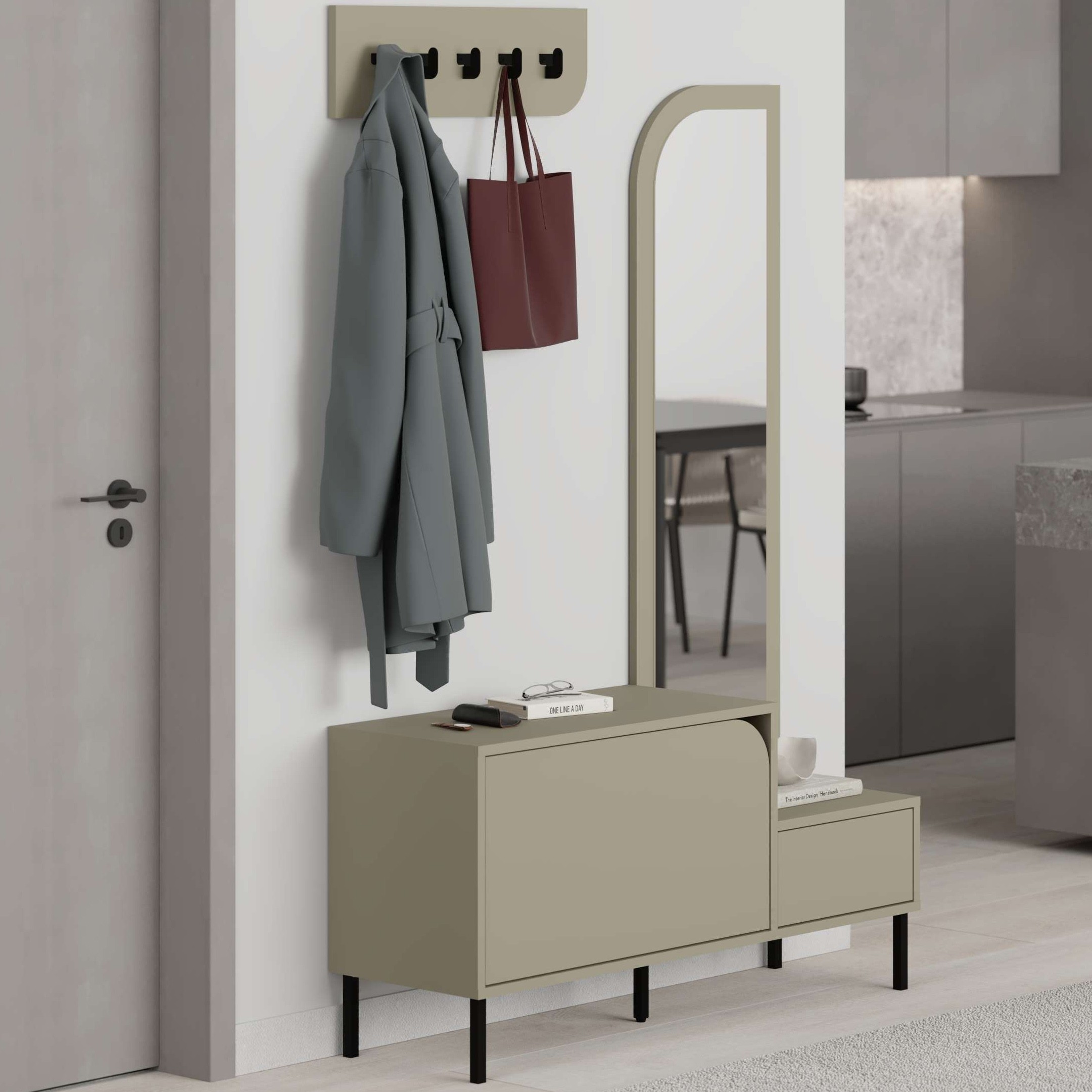 Mila Shoe Cabinet - Hanger Ash Green