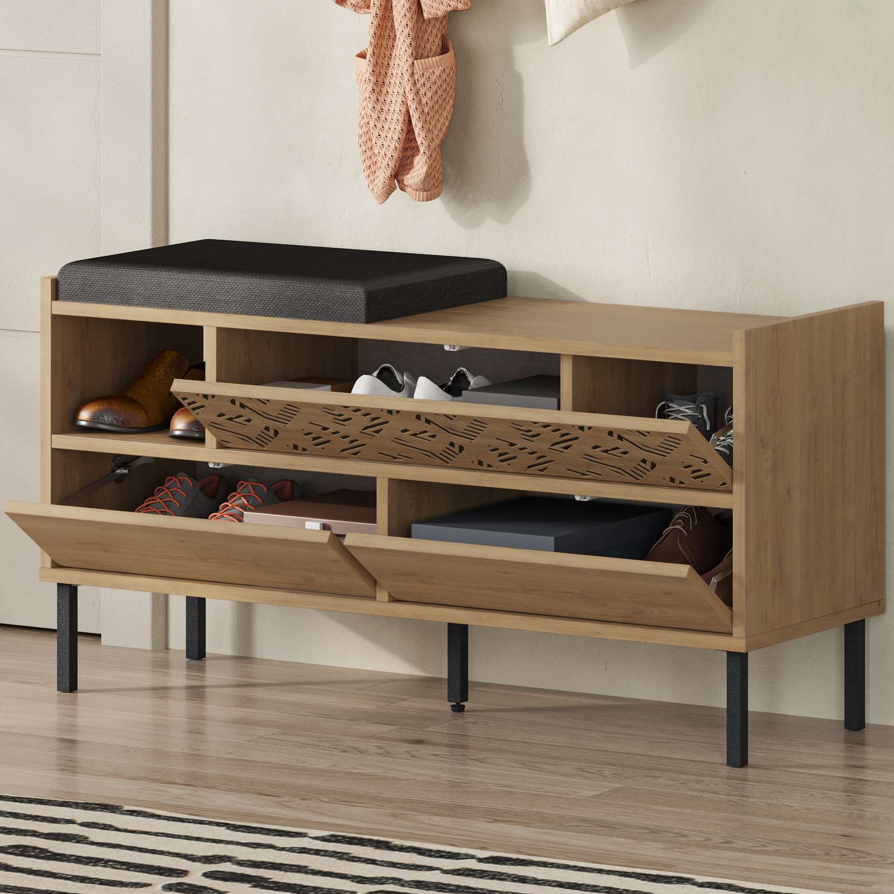 Heaton Shoe Bench Sapphire Oak