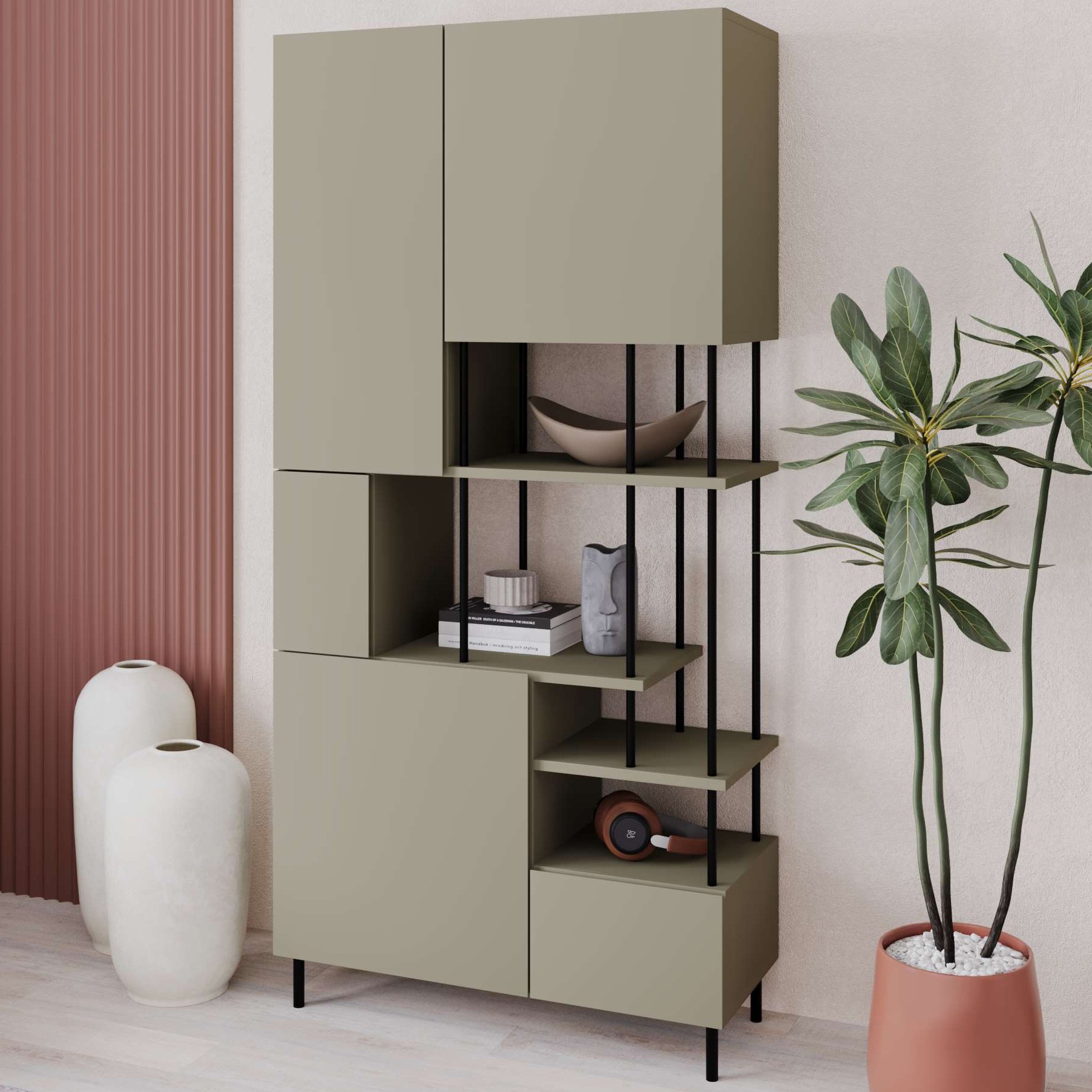 Key Bookcase Ash Green