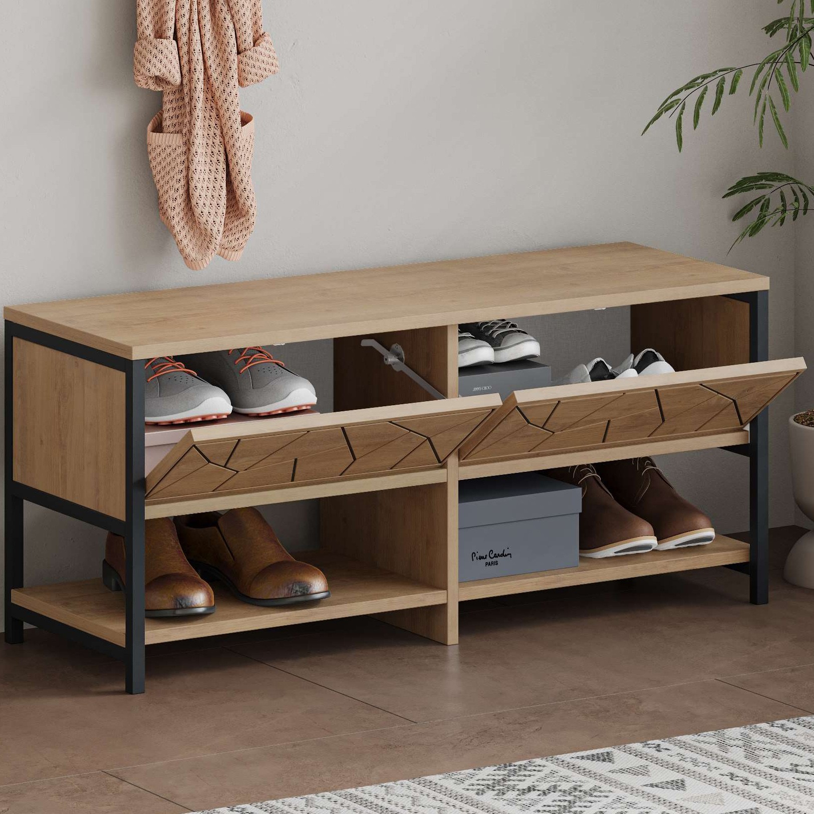 Inola Shoe Cabinet Sapphire Oak