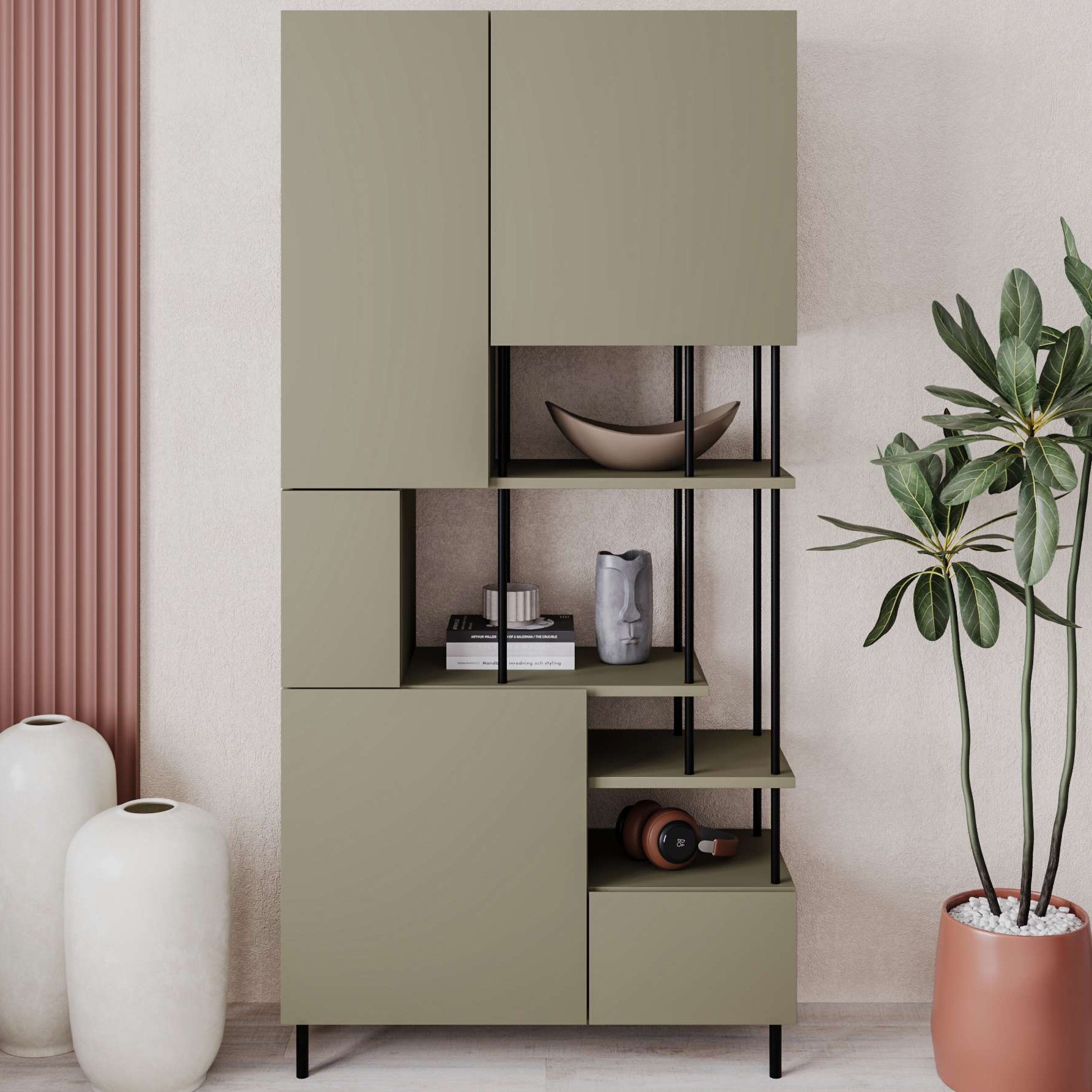 Key Bookcase Ash Green