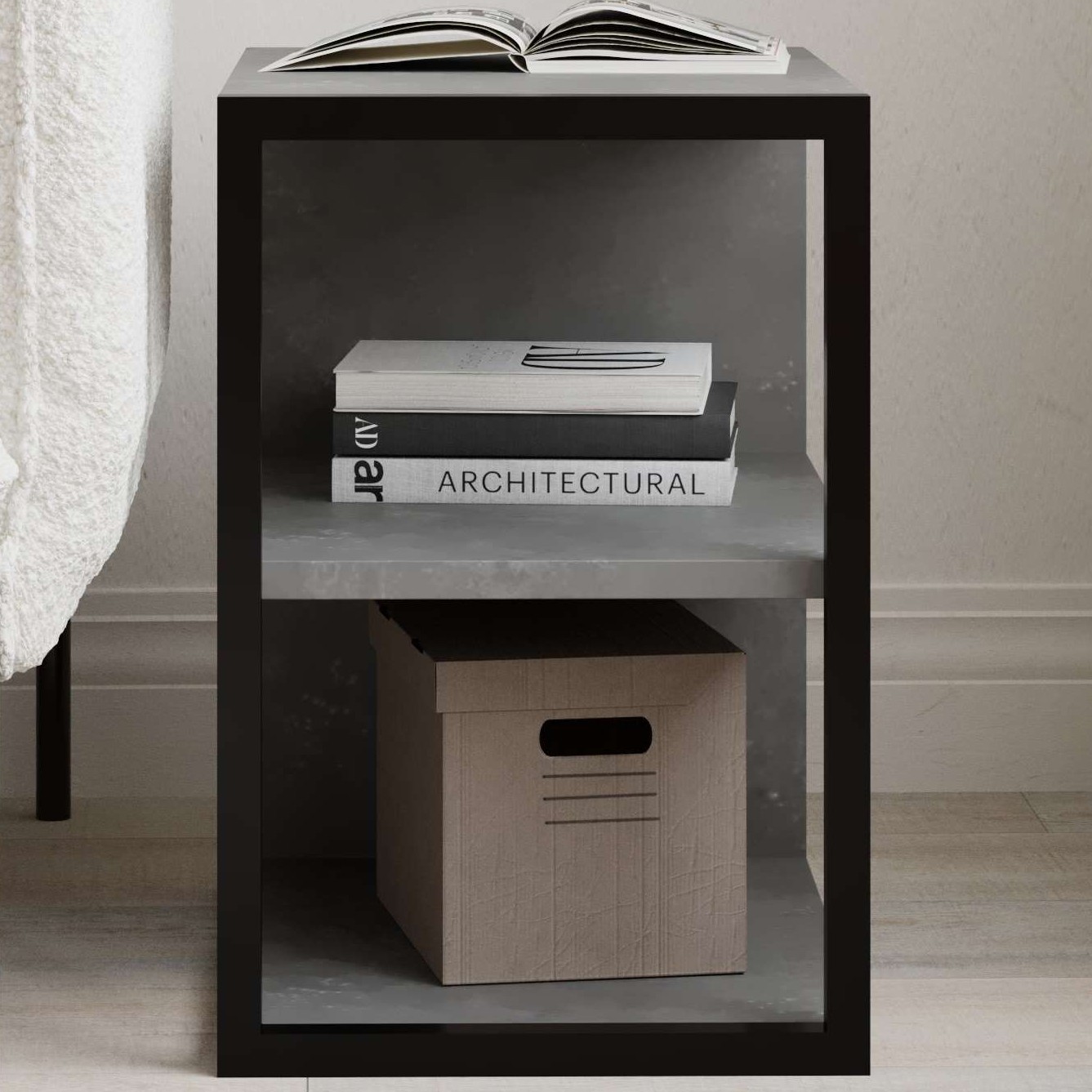 Echo Side Table Single Retro Grey