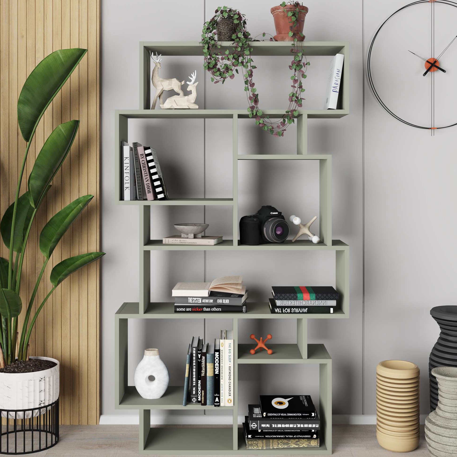 Karmato Bookcase Ash Green