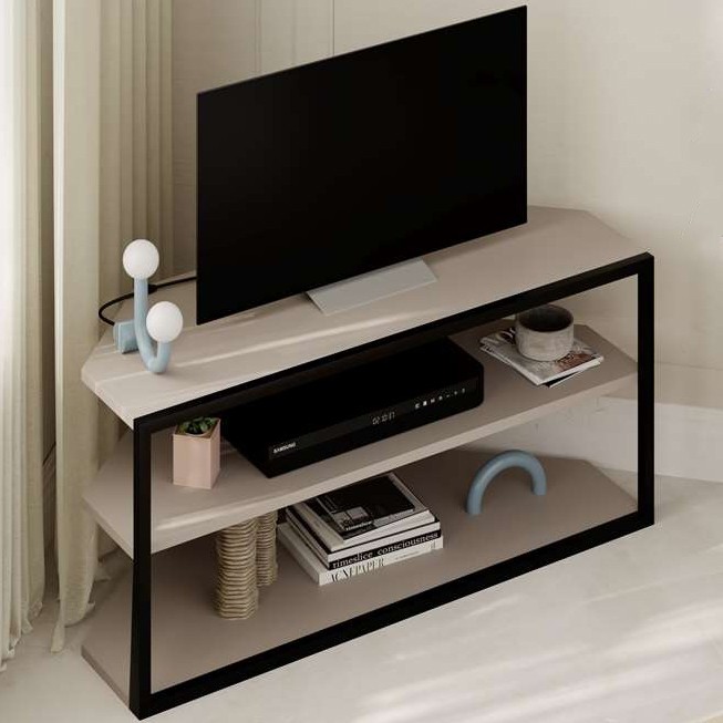 Echo Corner TV Stand Light Mocha