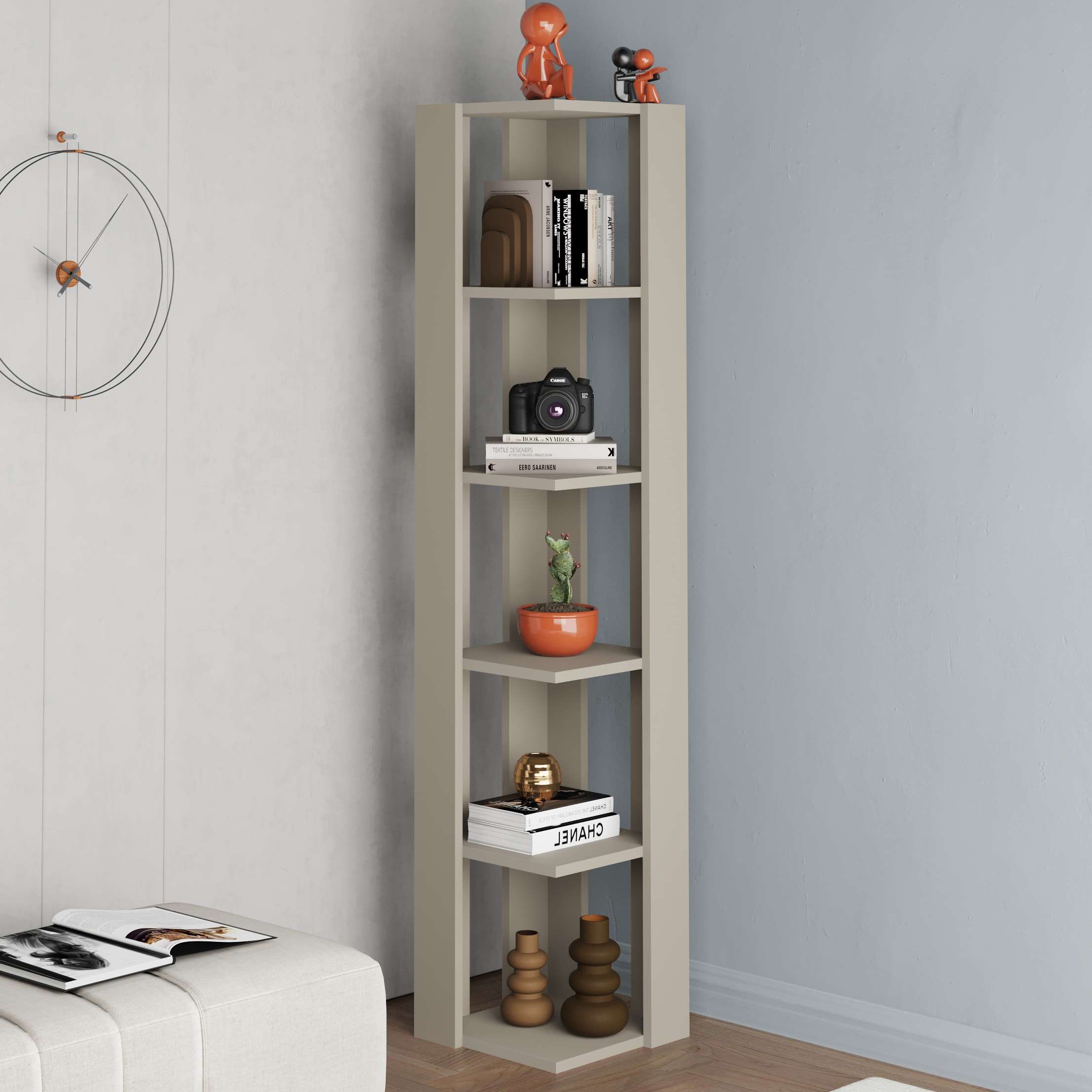 Nati Corner Bookcase Sandstone