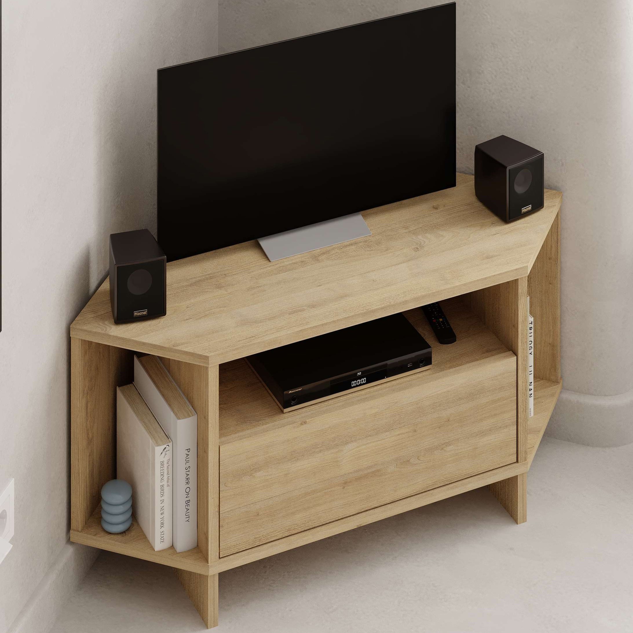 Viva Corner TV Stand Sapphire Oak