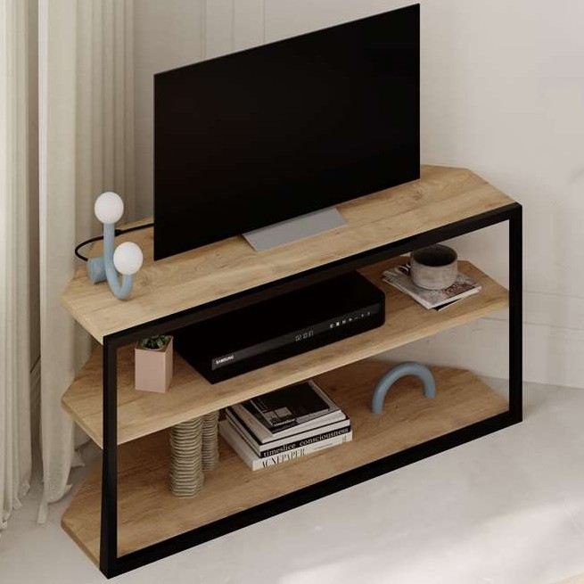 Echo Corner TV Stand Sapphire Oak