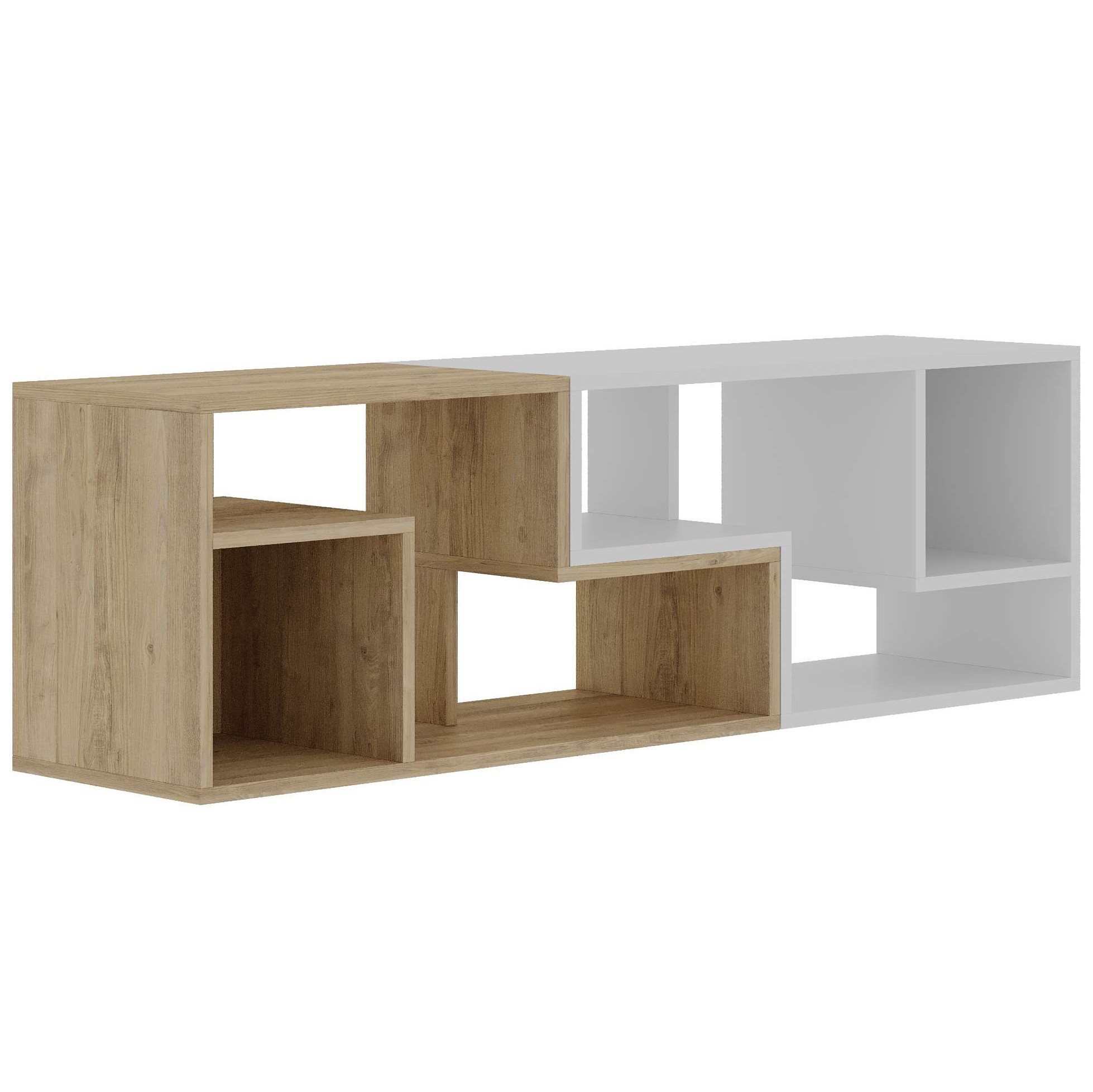 Glis TV Stand Sapphire Oak - White