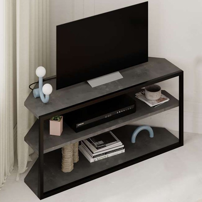 Echo Corner TV Stand Retro Grey