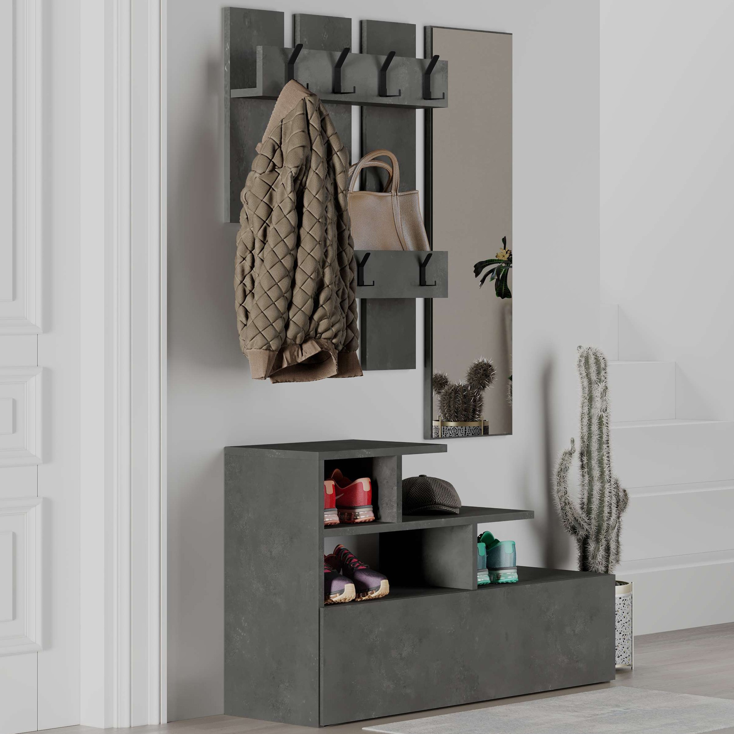 Vesty Hall Stand Retro Grey - Retro Grey