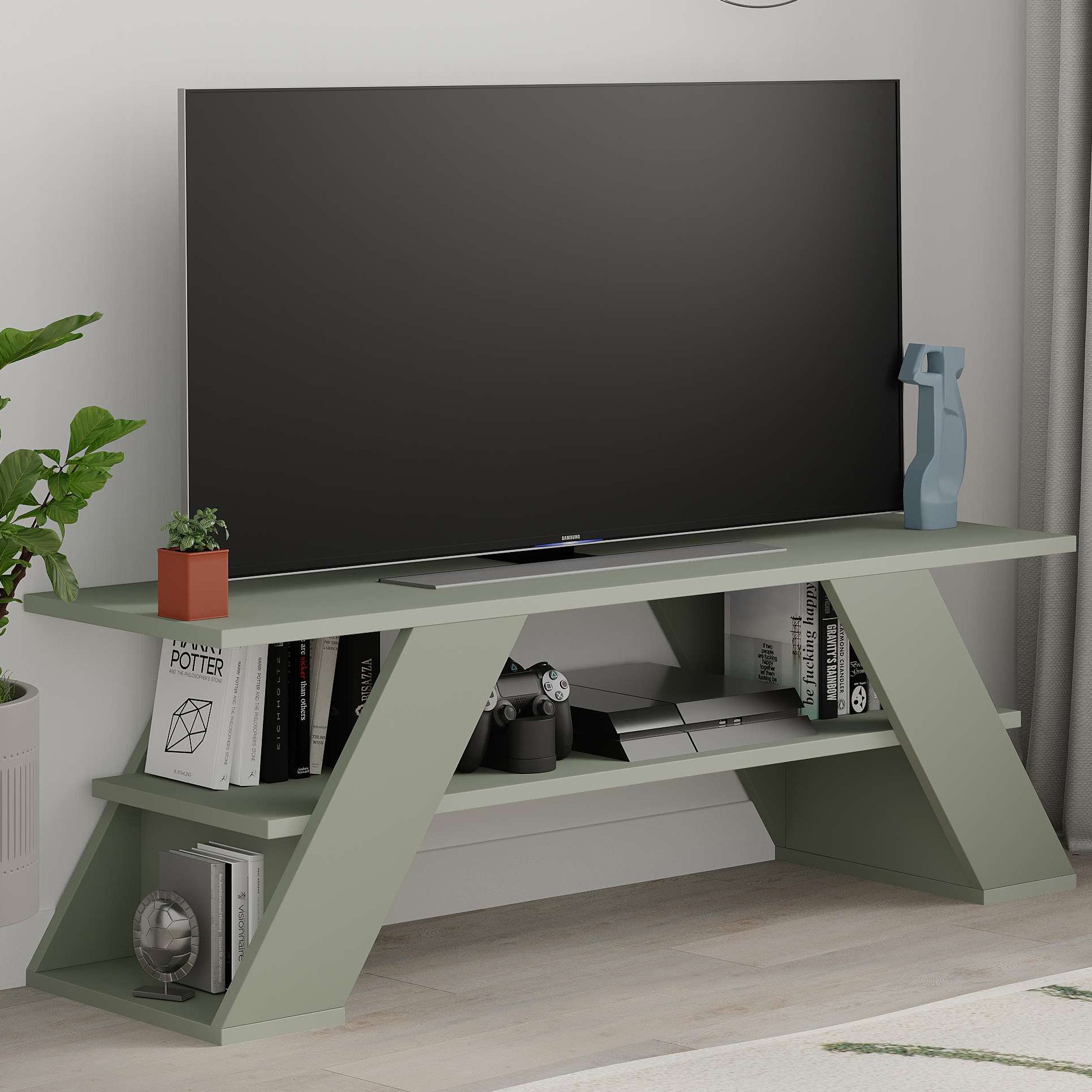 Farfalla Tv Stand Ash Green