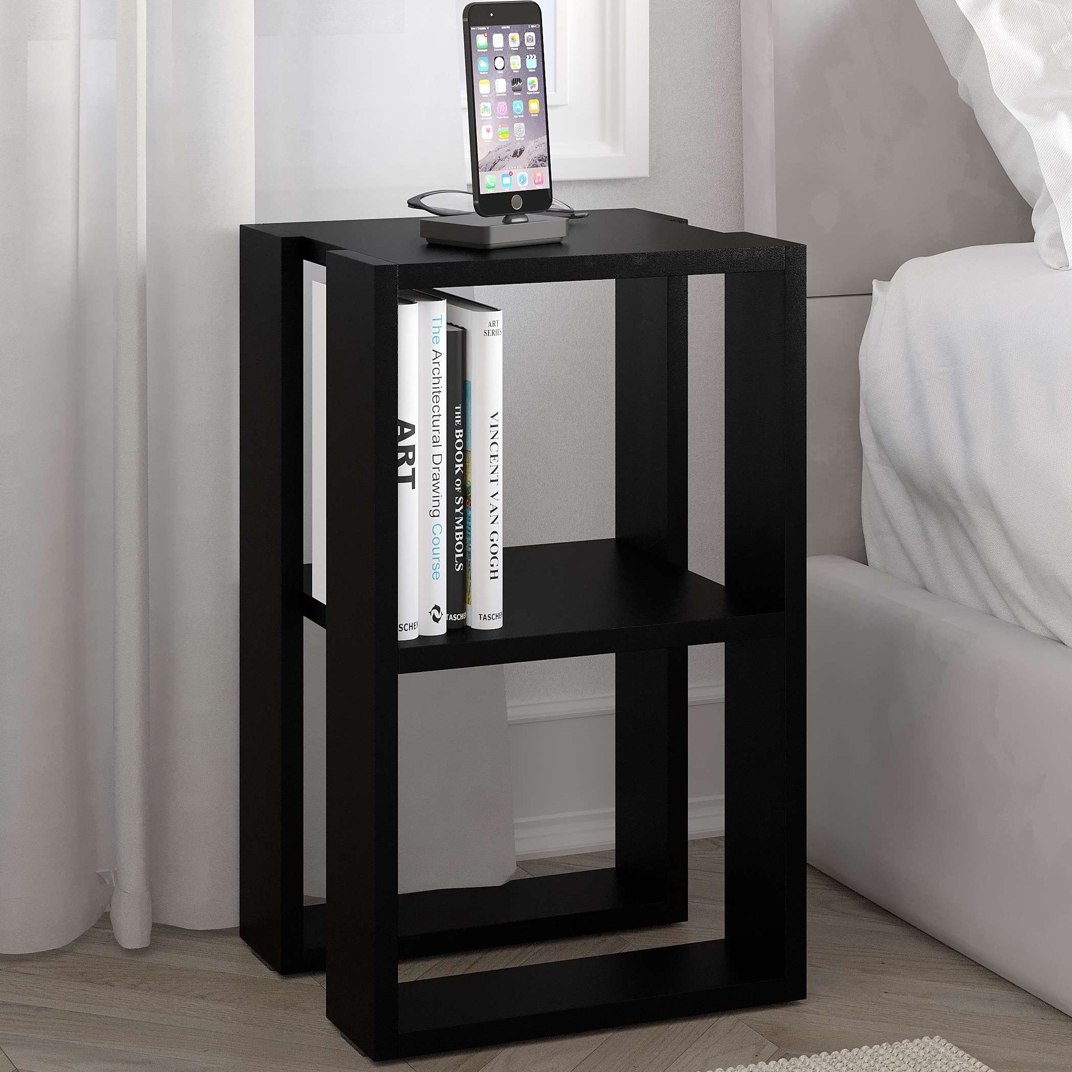 Lonie Nightstand - Black Bute