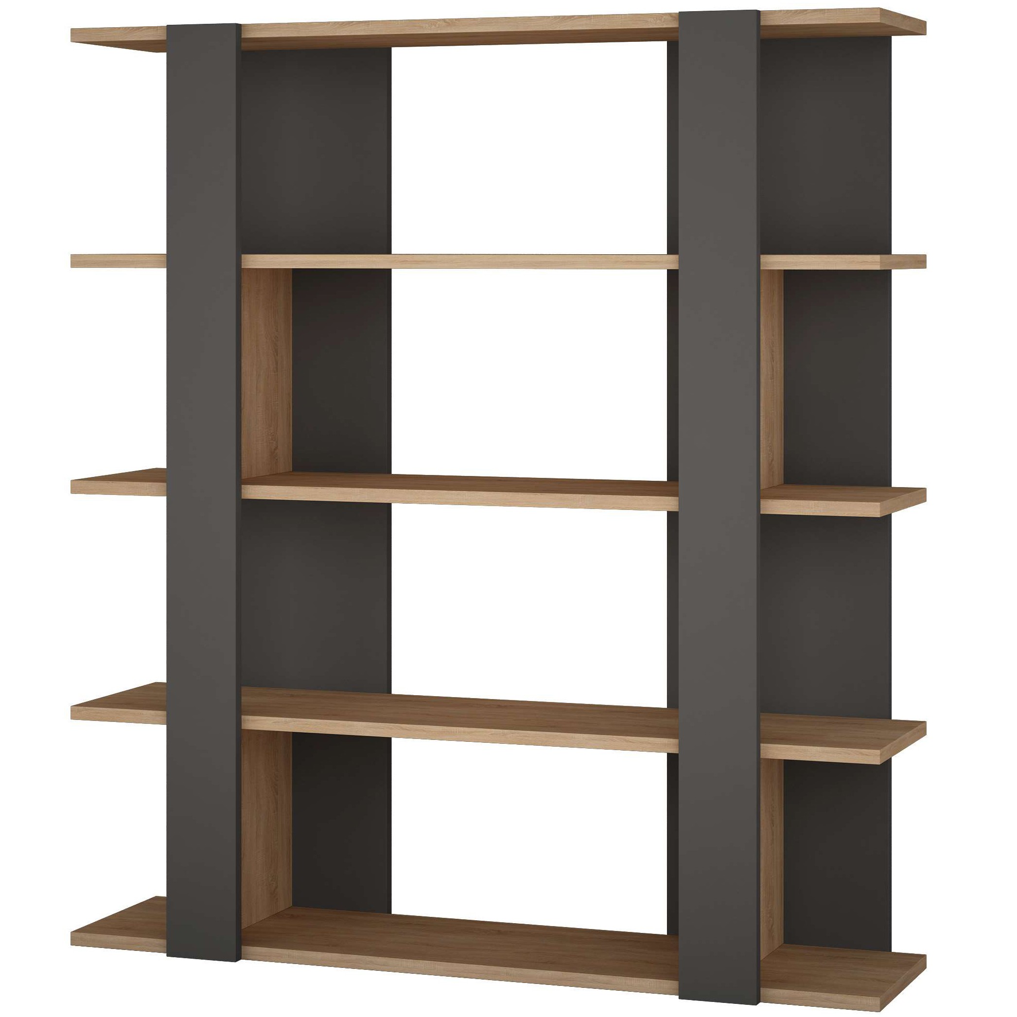 Tita Bookcase Anthracite - Oak