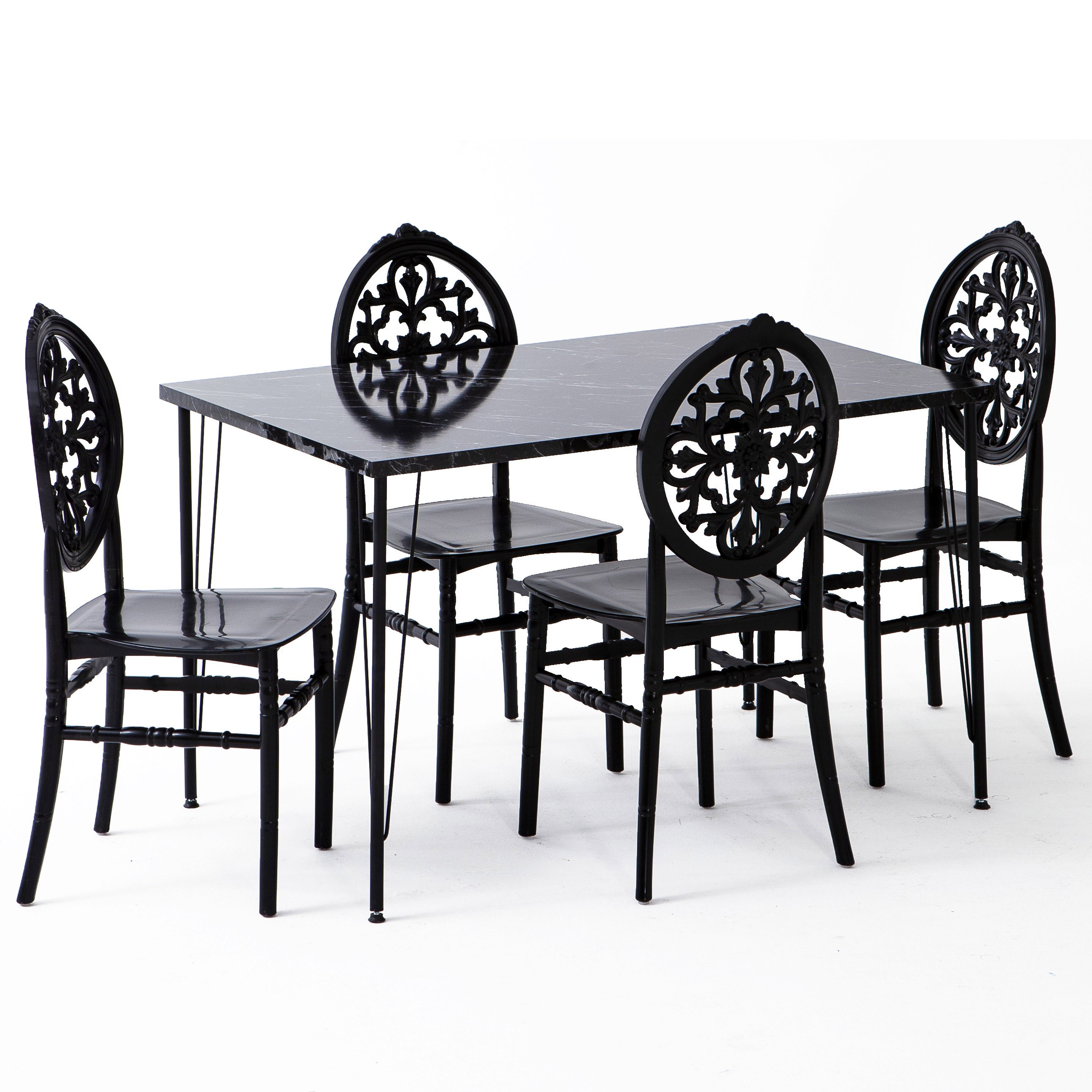 Nero Black Dining Set