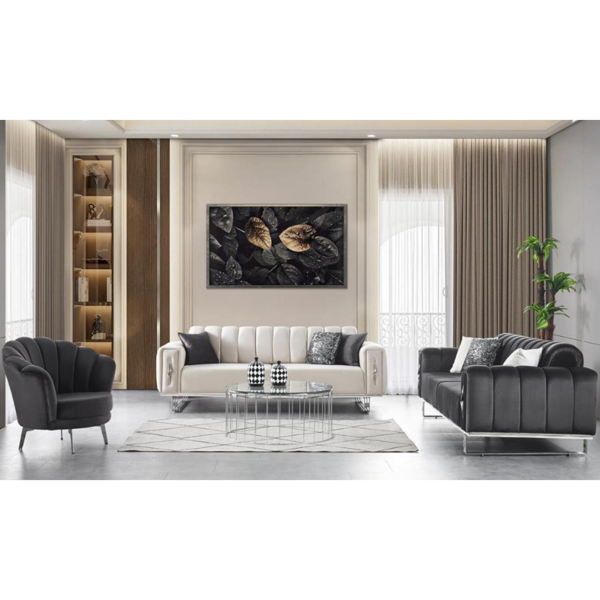 Bornova 3+3+1+1 Sofa Set