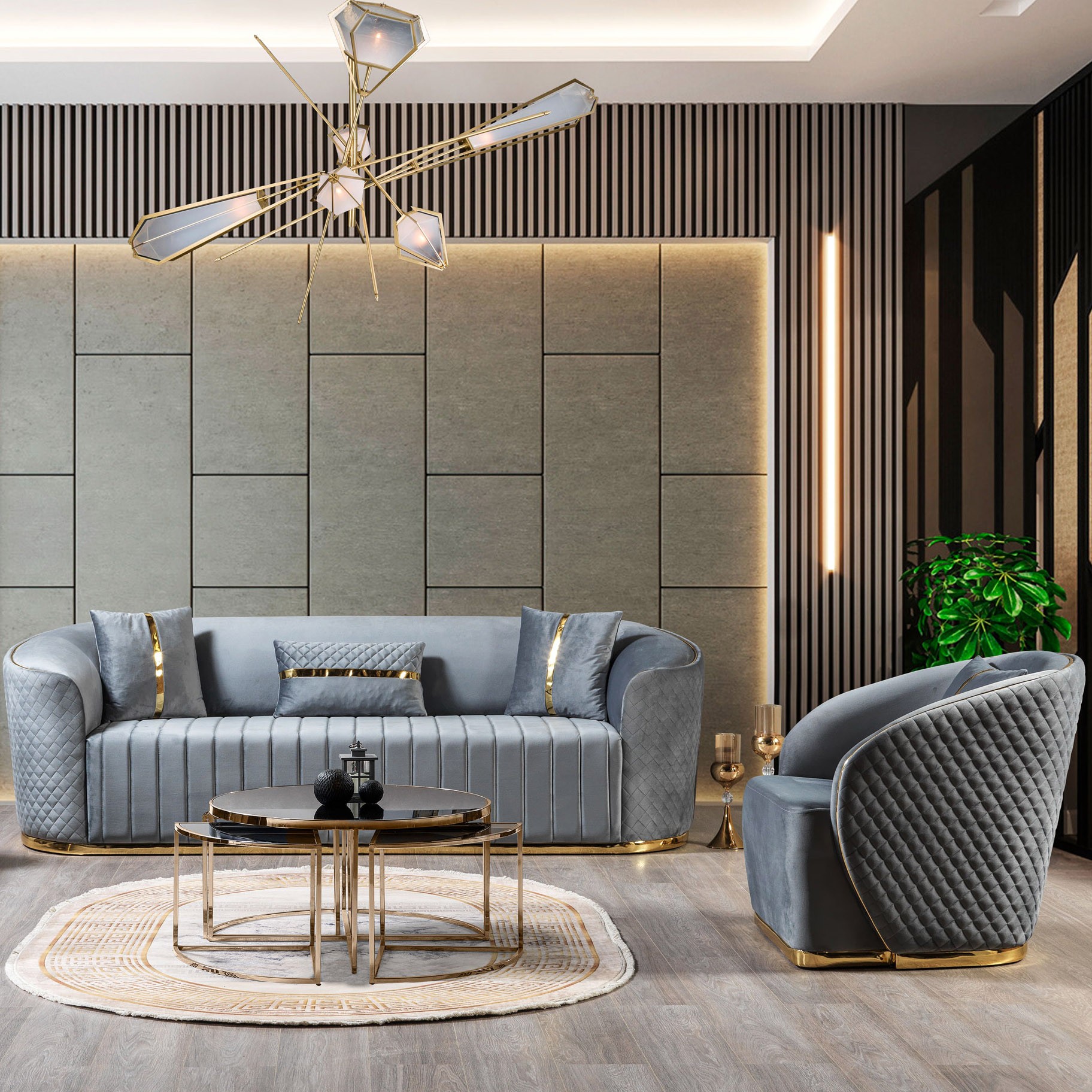 Porto 3+3+1+1 Sofa Set