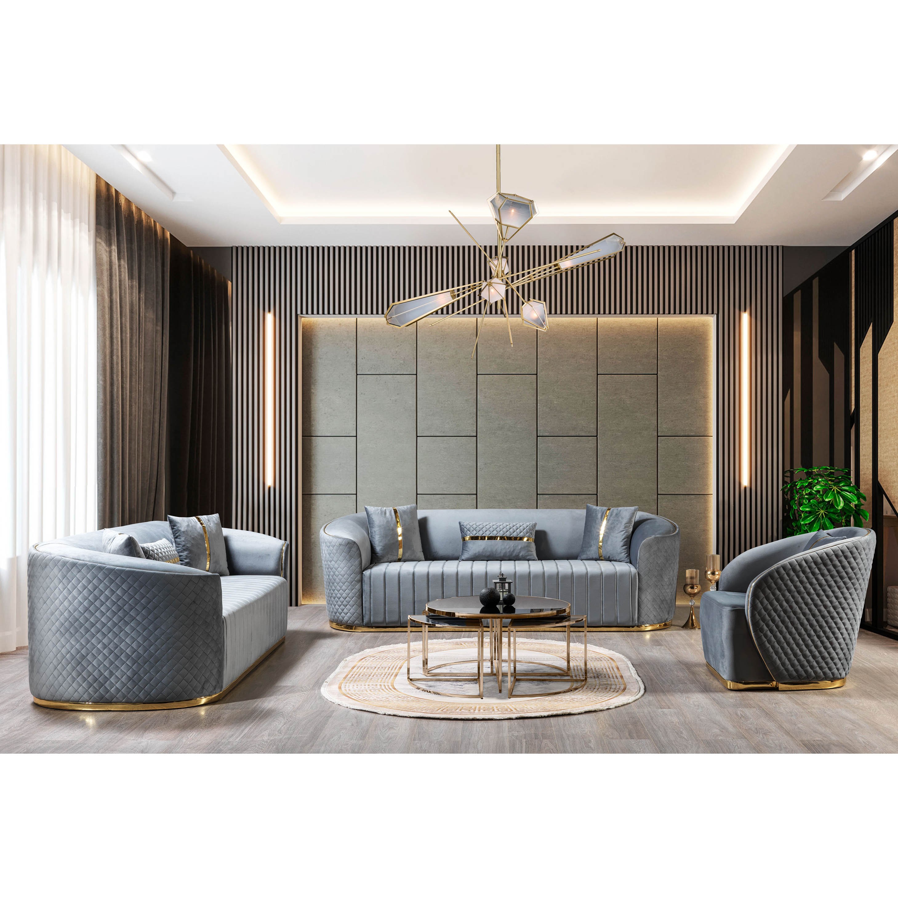 Porto 3+3+1+1 Sofa Set