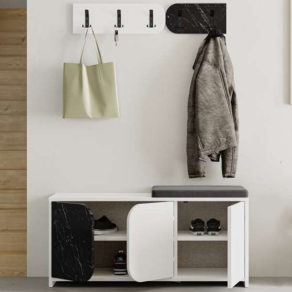 Moni Shoe Cabinet - Hanger White - Lotus