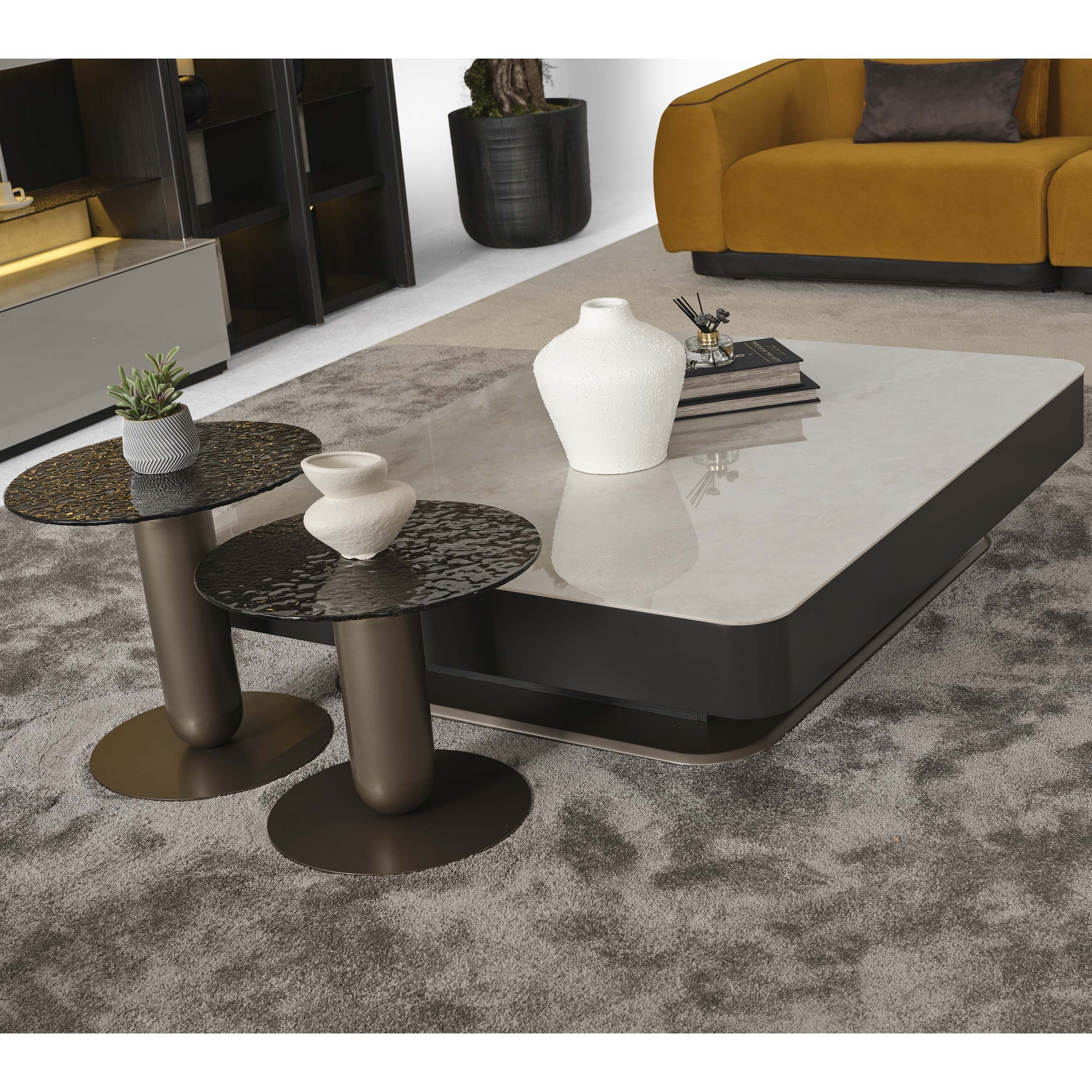 Moon Vol3 Center Table & Side Tables * 2