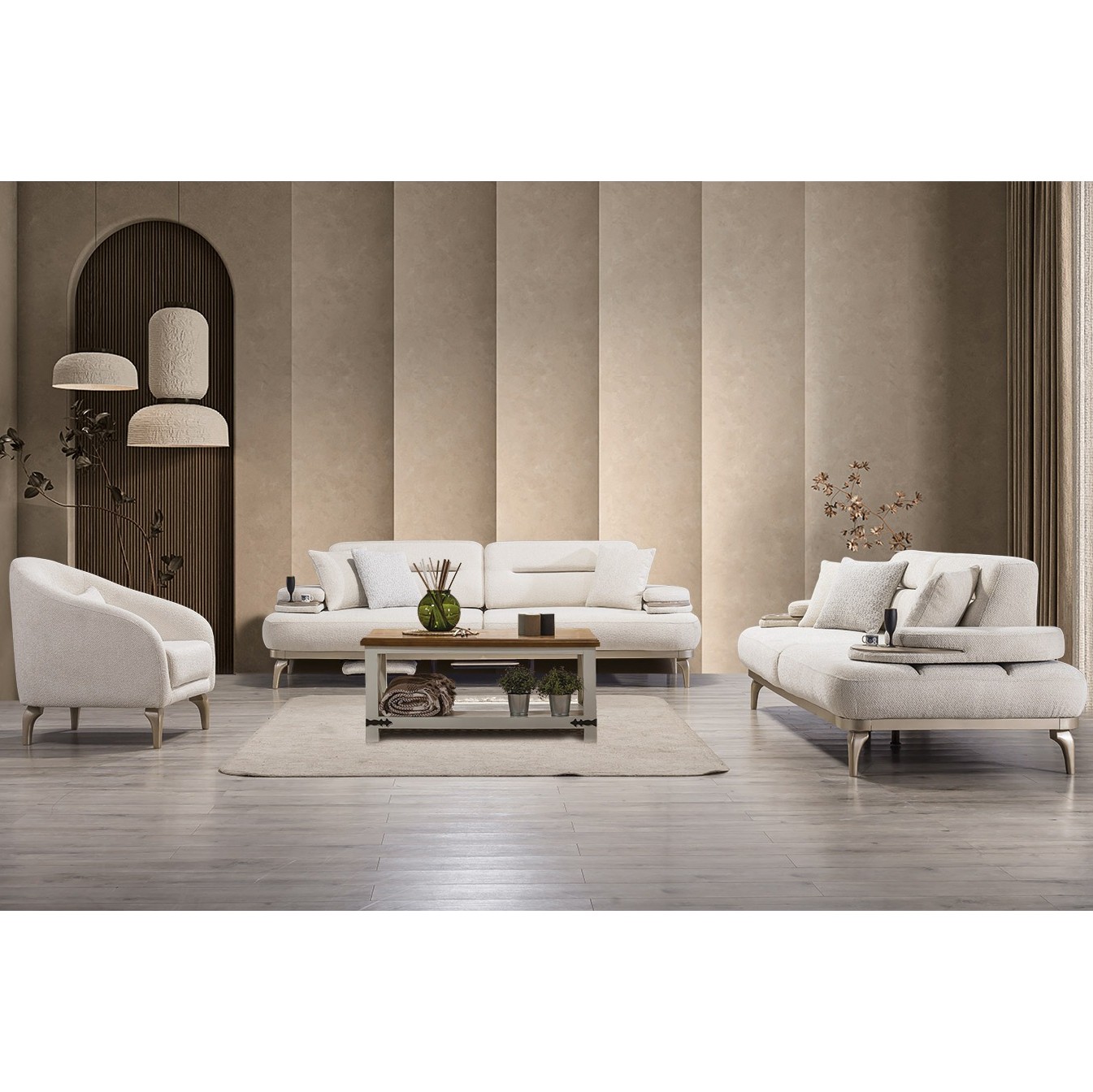 Aura Vol5 3+3+1+1 Sofa Set
